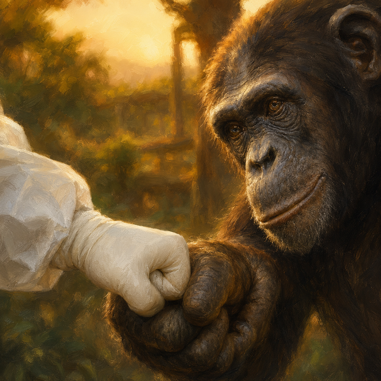 The Hodler Ape fist bump